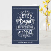 Carte N'oubliez jamais la différence que vous avez faite (Fleur jaune)