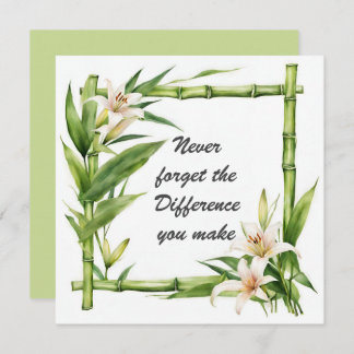 Carte N'oubliez jamais la différence que vous faites