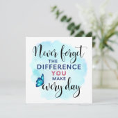 Carte N'oubliez jamais la différence que vous faites (Debout devant)