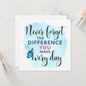 Carte N'oubliez jamais la différence que vous faites (Devant/Arrière en situation)