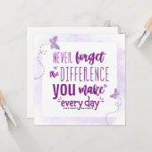 Carte N'oubliez jamais la différence que vous faites (Devant/Arrière en situation)