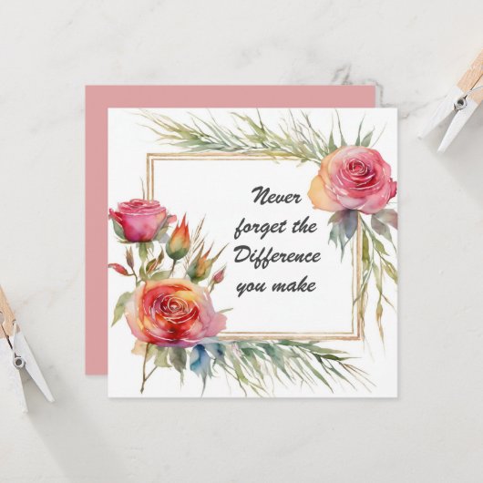 Carte N'oubliez jamais la différence que vous faites Bot (Devant/Arrière en situation)