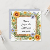 Carte N'oubliez jamais la différence que vous faites flo (Devant/Arrière en situation)