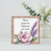 Carte N'oubliez jamais la différence que vous faites flo (Debout devant)