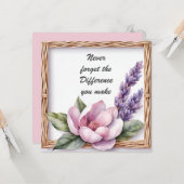 Carte N'oubliez jamais la différence que vous faites flo (Devant/Arrière en situation)