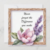 Carte N'oubliez jamais la différence que vous faites flo (Devant)