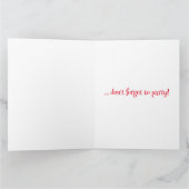 Carte N'oubliez pas de faire la fête, Sleepy Hippo Birth (Intérieur)