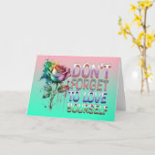 Carte N'oubliez pas de vous aimer (Fleur jaune)