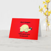 Carte N'oubliez pas : Prenez bien soin de vous ! (Fleur jaune)