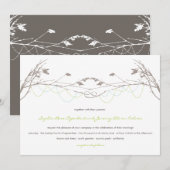 Carte nouée de faire-part de mariage de branche (Devant / Derrière)