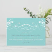 Carte nouée de faire-part de mariage de branche (Debout devant)