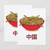 Carte Nouilles de Chine (Devant / Derrière)