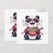 Carte Nouilles de Panda (Devant / Derrière)