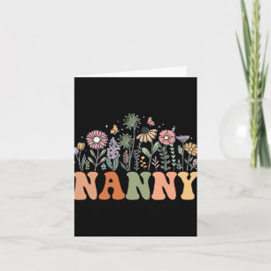 Carte Nounou Fleur Sauvage Fleurale Anniversaire Baby Sh