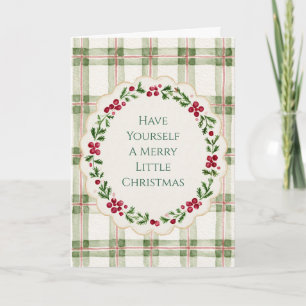 Carte Nounours en Teddy Bear Vert Joyeux Petit Noël