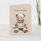 Carte Nounours Ours en Peluche (Devant)