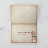 Carte nounours par anniversaire au foyer (Intérieur)