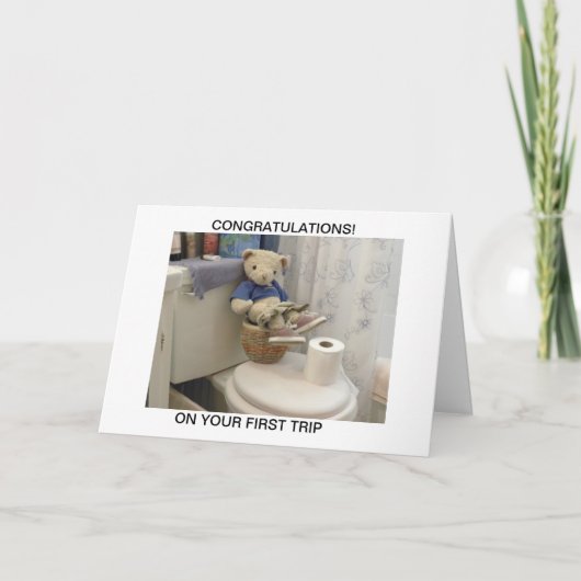 Carte Nounours sur le pot (Devant)