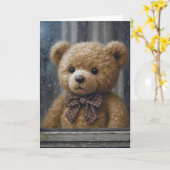 Carte Nounours Teddy Bear (Fleur jaune)