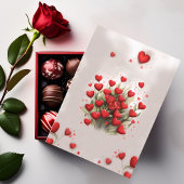 Carte Nounours Teddy Bear et Roses Saint-Valentin