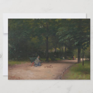 Carte Nourrir les oiseaux dans le parc (par Paul Peel)