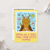 Carte Nourriture D'Escargot Mignonne Se Bien Bientôt Col (Devant/Arrière en situation)