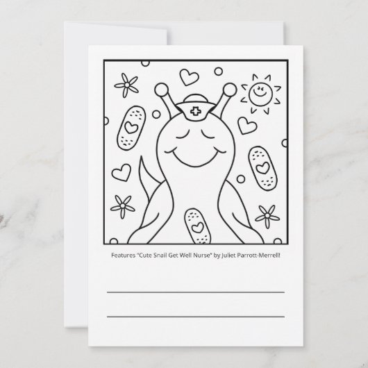 Carte Nourriture D'Escargot Mignonne Se Bien Bientôt Col (Dos)