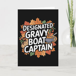 Carte Nourriture drôle de Thanksgiving - Capitaine de la