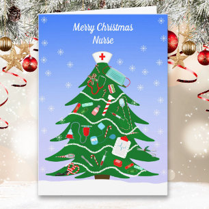 Carte Nourriture Joyeux Arbre de Noël avec fournitures d