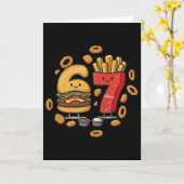Carte Nourriture Rapide Drôle 67 Burger Frites Nugget de (Fleur jaune)