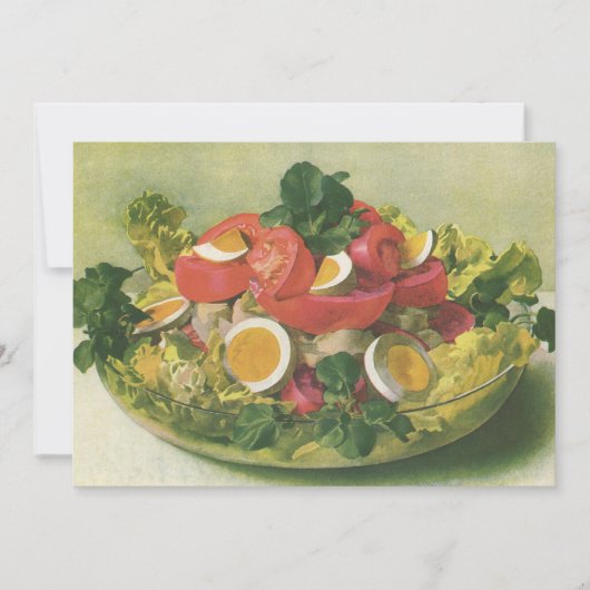 Carte Nourriture vintage, Salade Bio Mélange Vert Mesclu (Devant)
