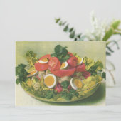 Carte Nourriture vintage, Salade Bio Mélange Vert Mesclu (Debout devant)