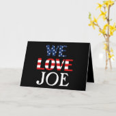 Carte Nous aimons Joe, Drapeau Américain (Fleur jaune)