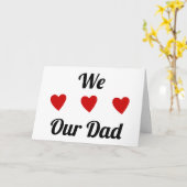 Carte Nous aimons le coeur DAD | Love DAD | Bonne Fête d (Fleur jaune)