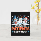 Carte Nous aimons nos patients Snow Much drôle de bonhom (Fleur jaune)