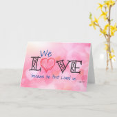 Carte Nous aimons parce qu'il nous a aimés pour la premi (Fleur jaune)