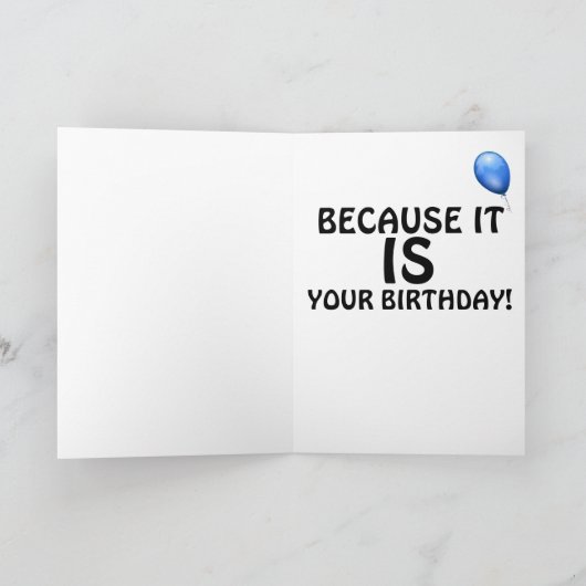 CARTE NOUS ALLONS FAIRE LA FÊTE COMME SI C'ÉTAIT VOS CAR (Intérieur)