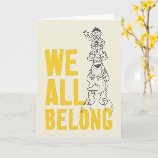 Carte Nous appartenons tous (Fleur jaune)