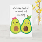 Carte Nous Apprécions Ensemble Aimer Avocado Funny Anniv (Fleur jaune)