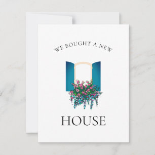 Carte Nous Avons Acheté Une Nouvelle Maison Florale Fenê