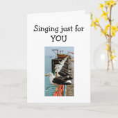 CARTE NOUS AVONS ATTERRI À "CHANTER HEUREUX ANNIVERSAIRE (Fleur jaune)