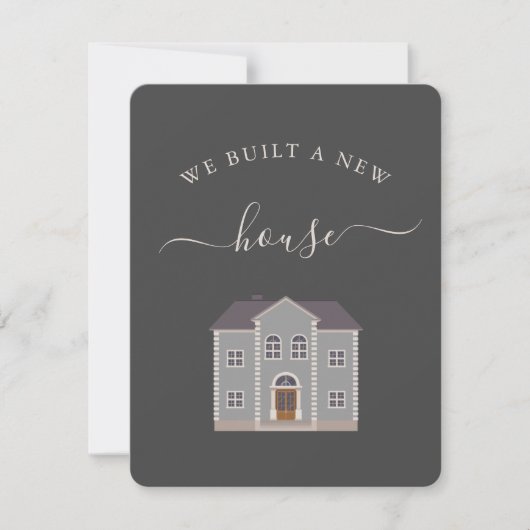 Carte Nous Avons Construit Une Nouvelle Maison Que Nous  (Devant)