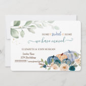 Carte Nous Avons Déménagé, Citrouille Aquarelle, Fleurs, (Devant)