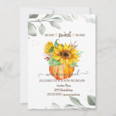 Carte Nous Avons Déménagé, Citrouille, Feuilles, Tournes (Devant)