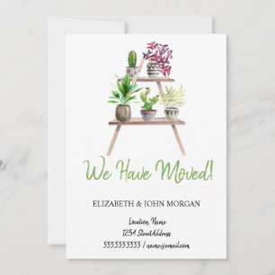 Carte Nous avons déménagé,Plantes,Arrangement