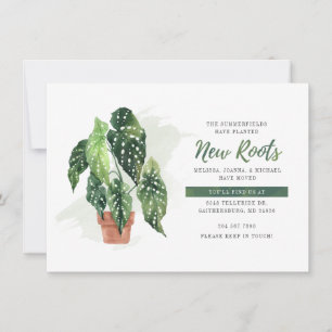 Carte Nous avons déplacé Aquarelle Plantée Nouvelles Rac