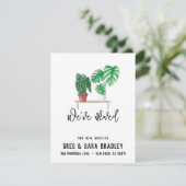 Carte Nous avons déplacé de mignons Plantes d'aquarelle (Debout devant)