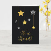 Carte Nous avons déplacé des étoiles d'or et d'argent su (Fleur jaune)