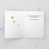 Carte Nous avons déplacé des étoiles dorées et argentées (Intérieur)