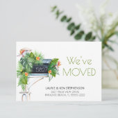 Carte Nous avons déplacé la boîte aux lettres de couleur (Debout devant)